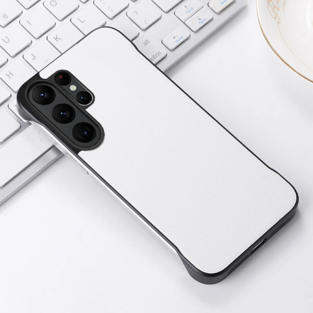 Luxury Business Leather Frameless Matte Phone Case with Fall Protection