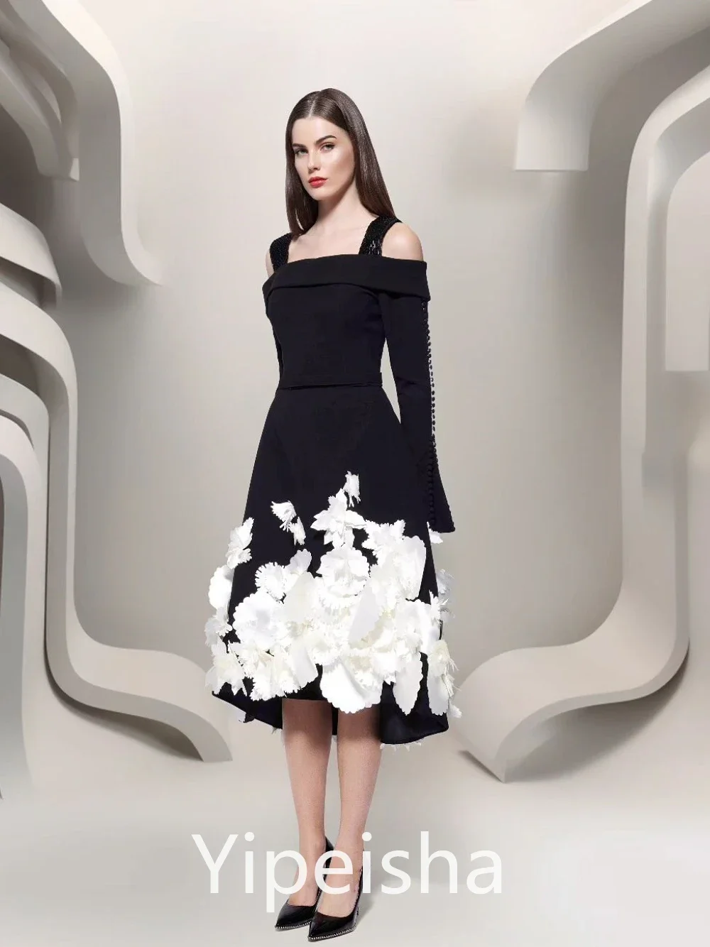 Prom Dress Saudi Arabia Exquisite Elegant High Collar A-line Evening Draped Bolero Stole Satin Custom