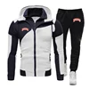 2024 Men's Backwoods Spring and Autumn New Color Matching Hoodie Tracksuit Sporting Casual Tops + Pants Diagonal Zipper Suit 4