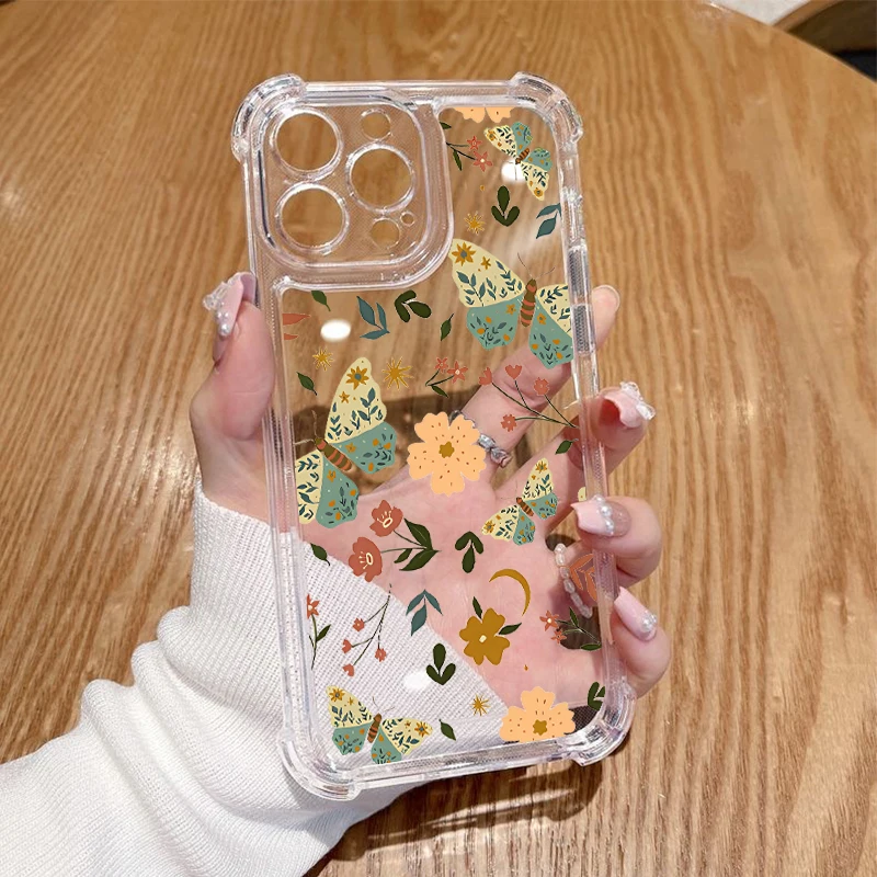 Spring Flowers Transparent Phone Case - Elegant Floral Design Cover