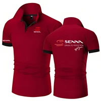 Hommes Polo Ayrton Senna Brésilien Formule 1 Légende Polos Graphique Surdimensionné Respirant Streetwear T-Shirts S-8XL 3