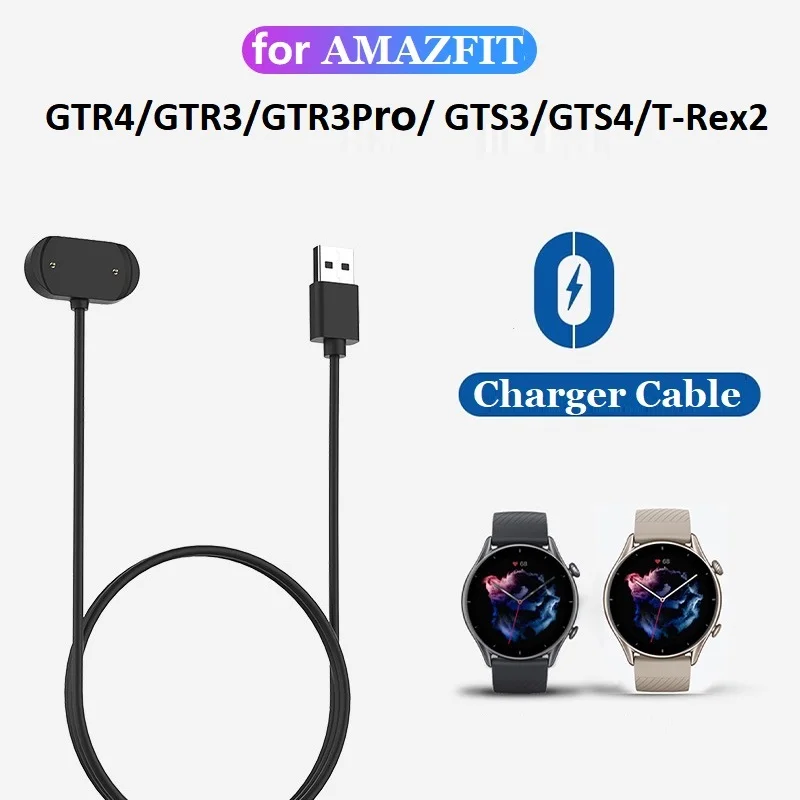 

10PCS Smart Watch Charger Cable for Amazfit T-Rex 2 / GTR4 / GTR 3 Pro / GTS3 / GTS4 USB Magnetic Charging Dock Cords