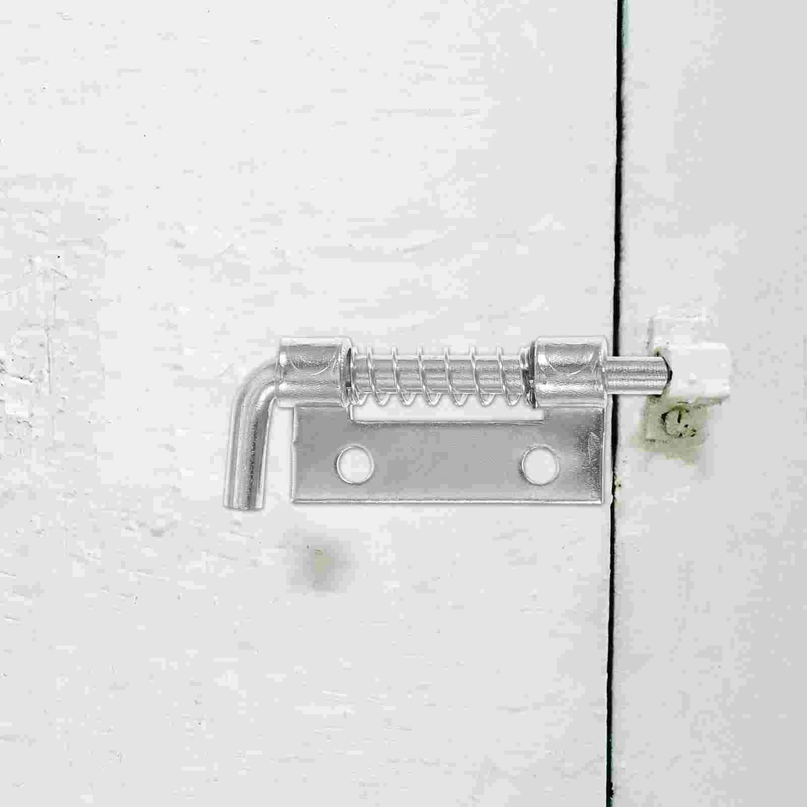Spring Hinges Heavy Duty Galvanized Iron Barrel Bolt Latch Door Locks Spring Loaded Hardware Door Bolts Accessories 10 Pcs door latch