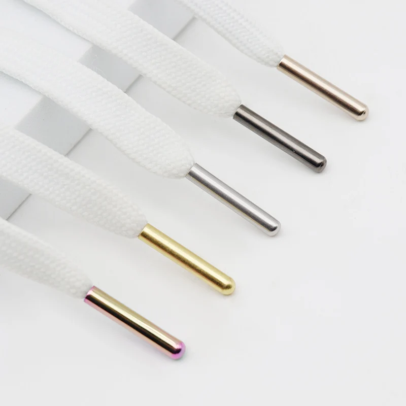 Weiou 100pcs/Lot 3.8x22mm Shoe Laces Clothes Metal Aglets Shoelaces Tips DIY Replacement Aglet Silver Gold Black Wholesales Ends