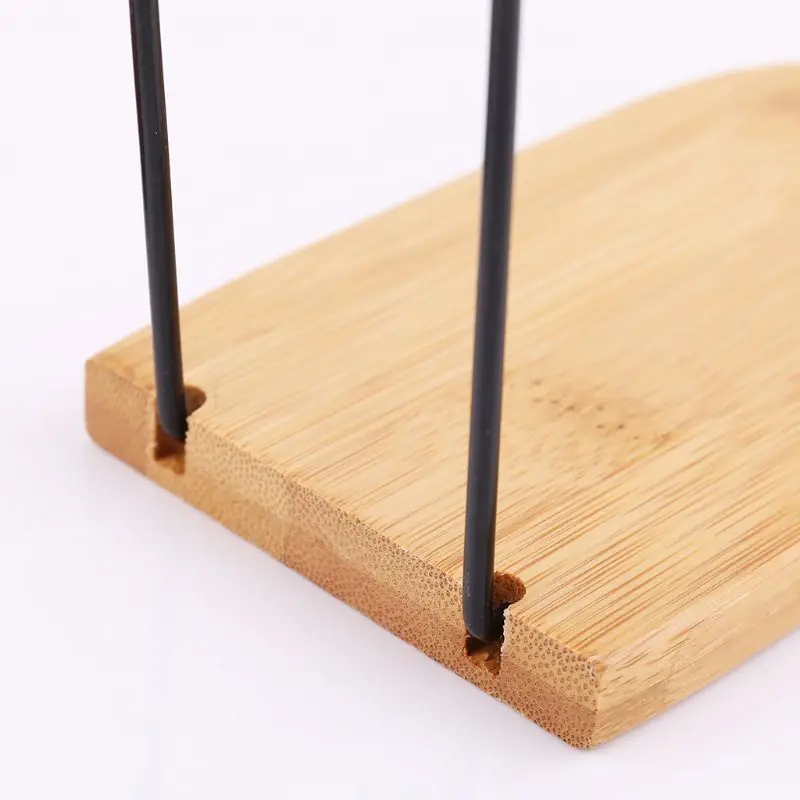 

Nature Bamboo Desktop Office Home Bookends Book Ends Stand Holder Shel J60A