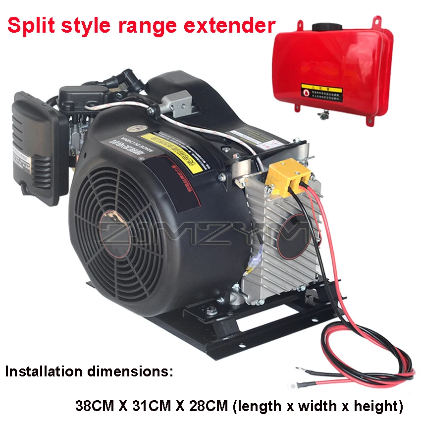4/5/6/7KW Electric Motor Vehicle Gasoline Generator Low Noise 48V60V72V Electric Variable Frequency Intelligent Range Extender