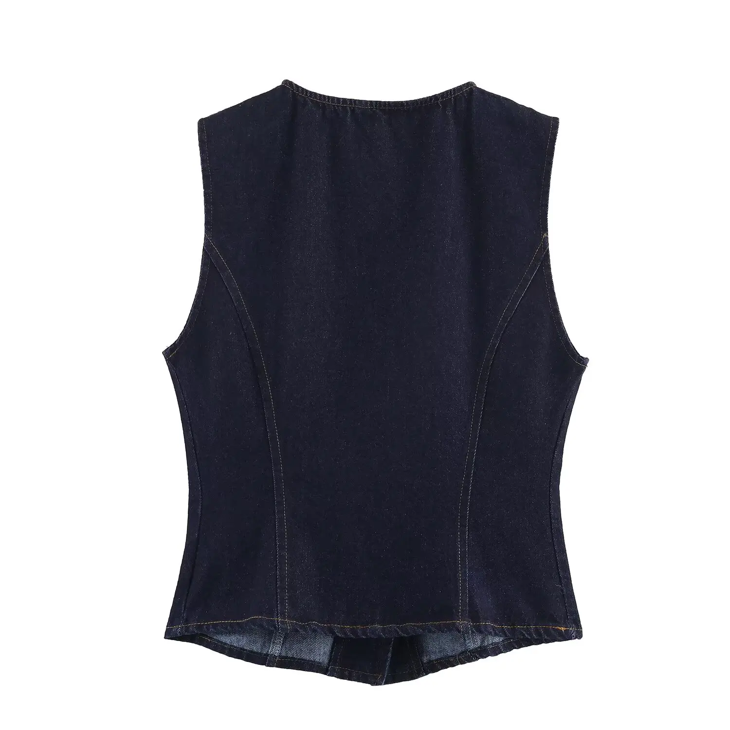 Women Street Denim Pants Sets Or Female Turn-Down Collar Single Breasted Denim Vest Tops Or Lady High Waist Wide Leg Trousers