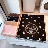 Classic Pattern Tassel Scarf Shawl Multicolor High-End Large Fashionable Versatile Warm Autumn Winter Neck Warmer