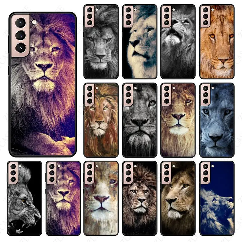 Lion Alpha Maschio Cub Shell Cover Per Samsung Galaxy S21Plus S23 S20Fe S20Ultra S21Fe S22Plus S10Plus S23Ultra S10E Custodie