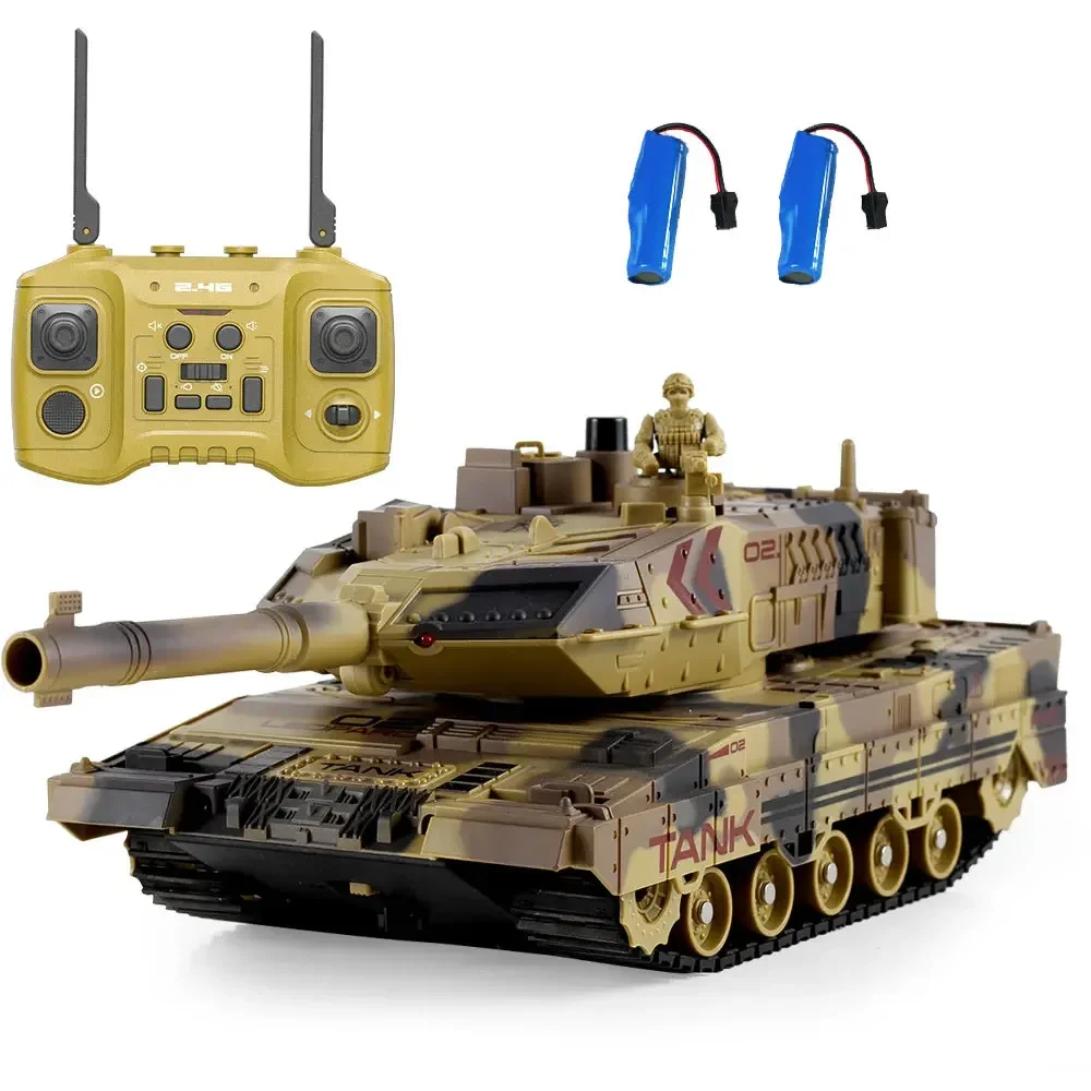 Robot Tank RC avec batterie 1 ou 2 piles, jouet télécommandé