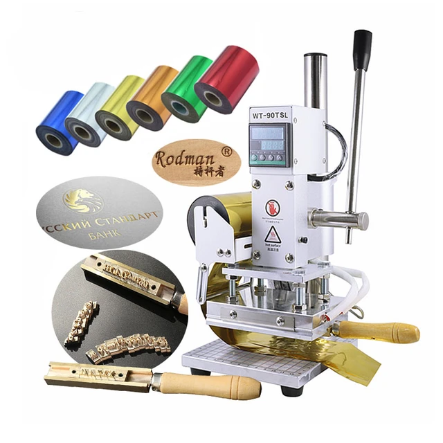 Hot Foil Stamping Machine Leather Embossing  Hot Stamping Press Leather -  90 Hot - Aliexpress