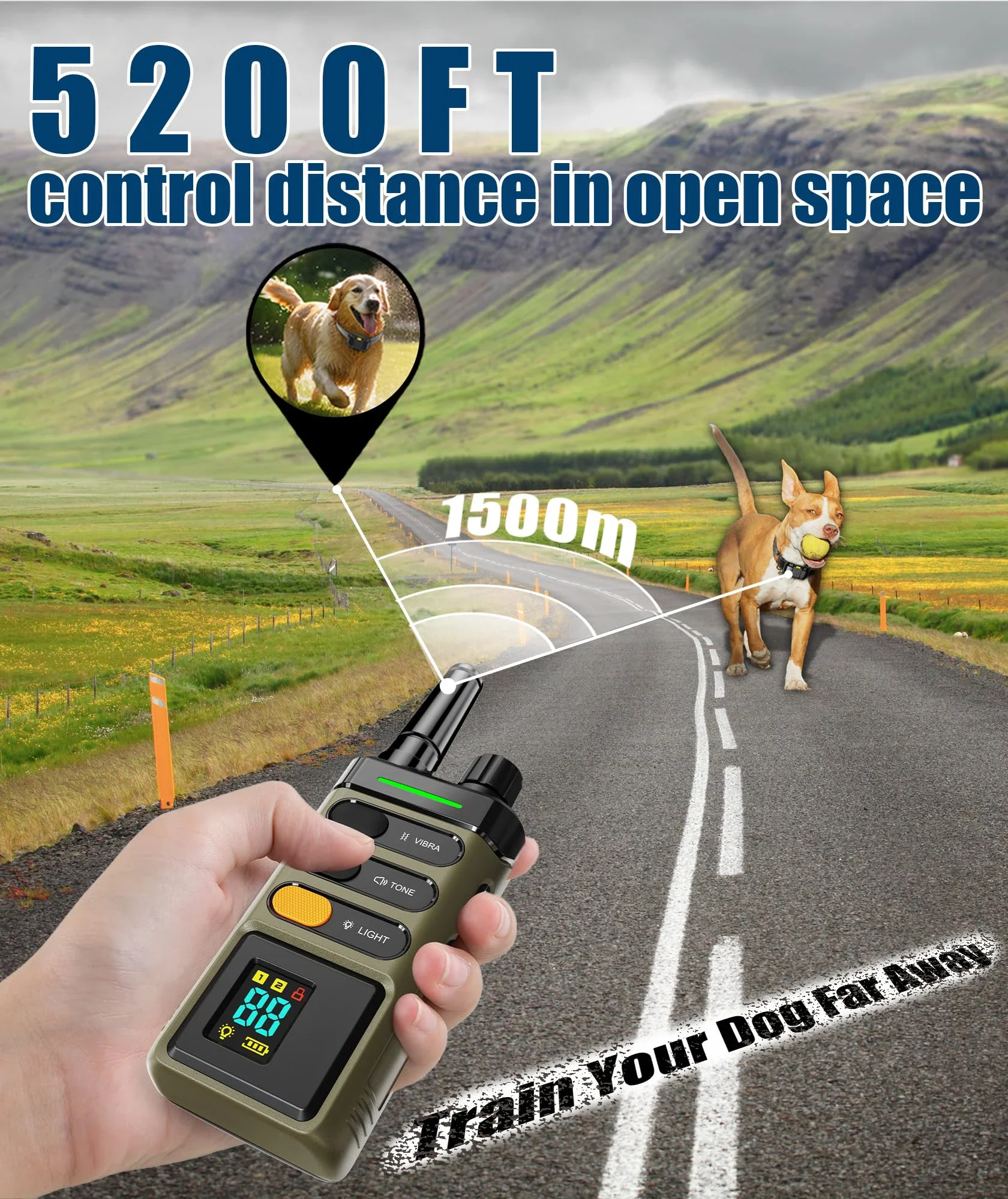 Sda5ca31dd19f48c5bbe8870f2be02225L.png Dog Shock Collar - 5200FT Dog Training Collar with Remote, IPX7 Waterproof Electric Collar and Remote with 4 Training Modes