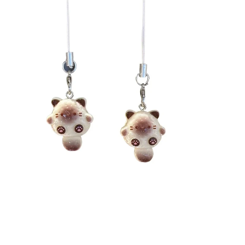 Adorable Cartoon Cat Keychains and Lanyard Set – Cute Pendant Accessories