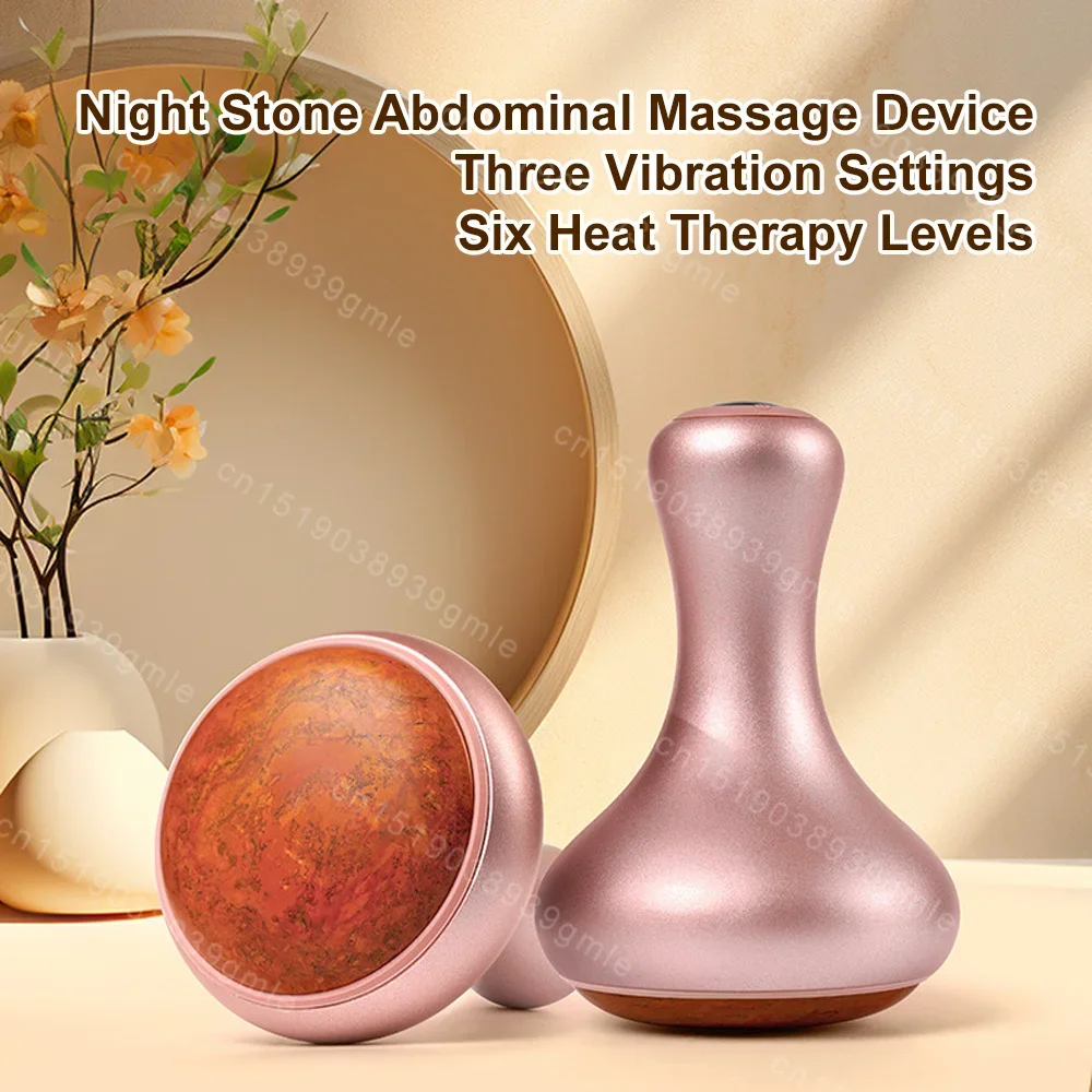 Electric Hot Stone Guasha Massager Vibration Lymphatic Drainage Fat Burner Body Detox Physiotherapy Back Waist Massage Scraping 2