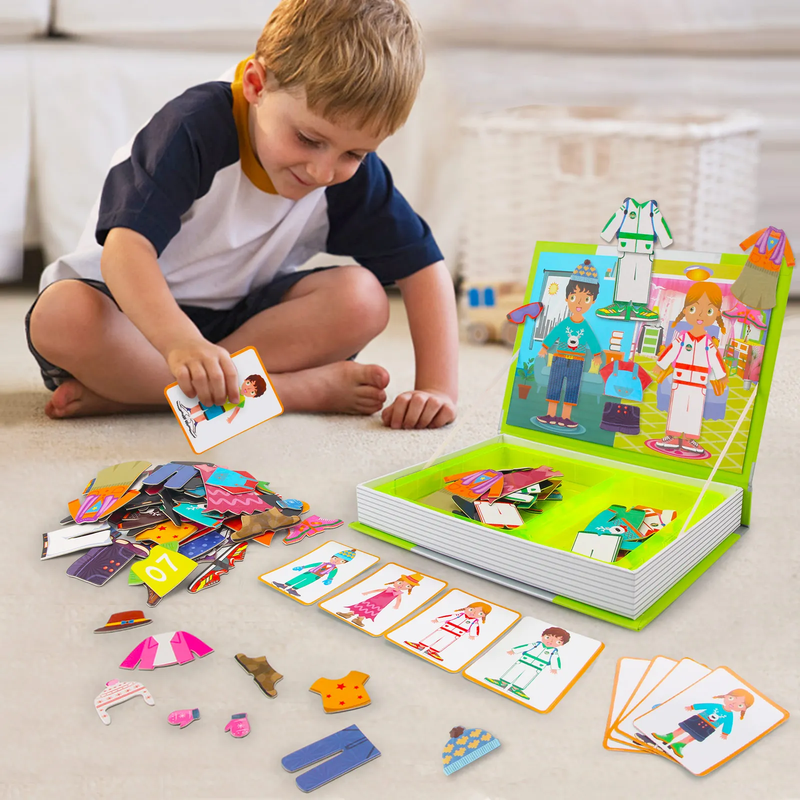 Magnetic Puzzle Book Kids Intelligent 3D Jigsaw Toys Brain Training Games Montessori Educational Toys for Kids Gifts Xmas Toys 5