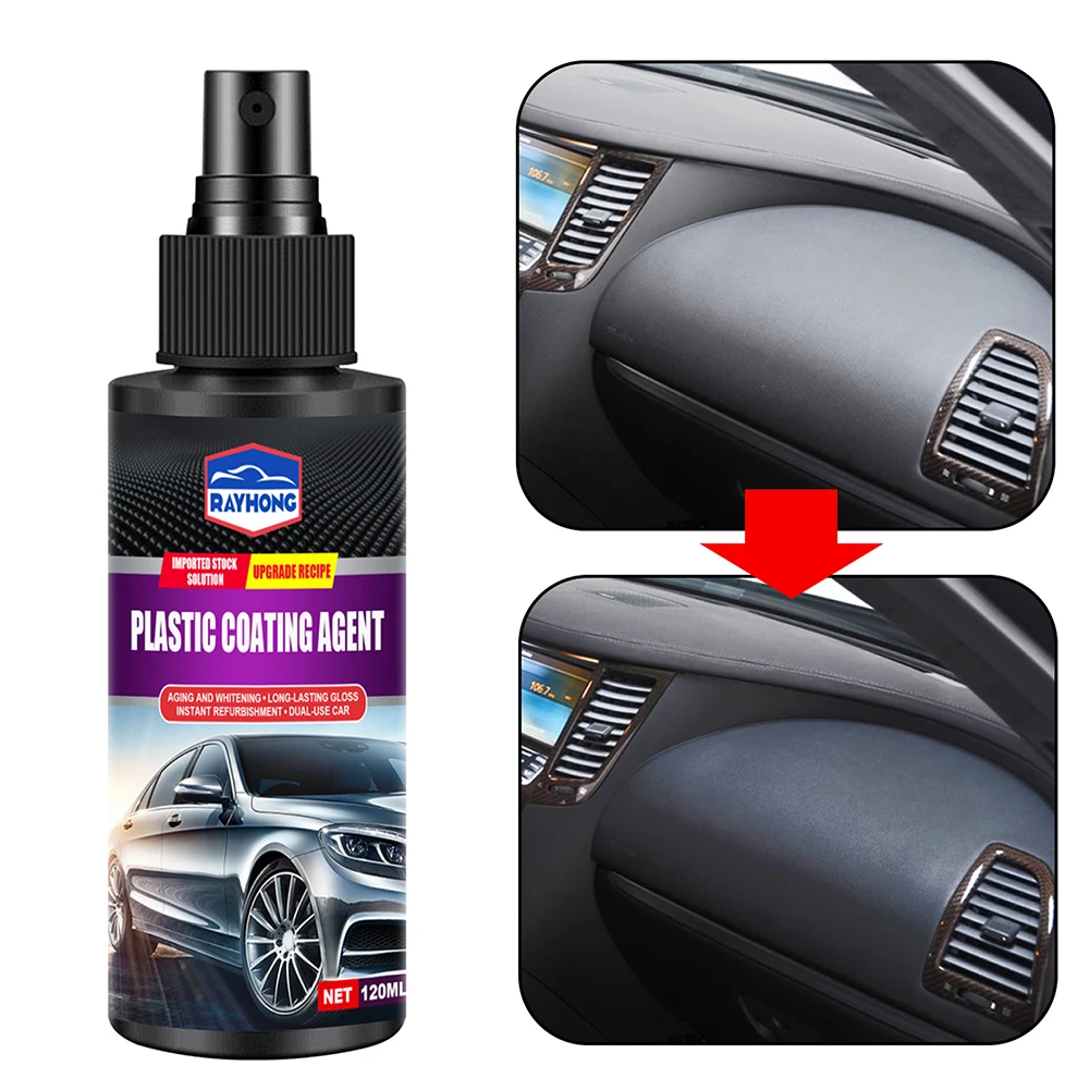 120ml Plastic Parts Refurbishing Agent Universal Car Interior Restorer Auto  Interior Cleaner Refurbishment Repair