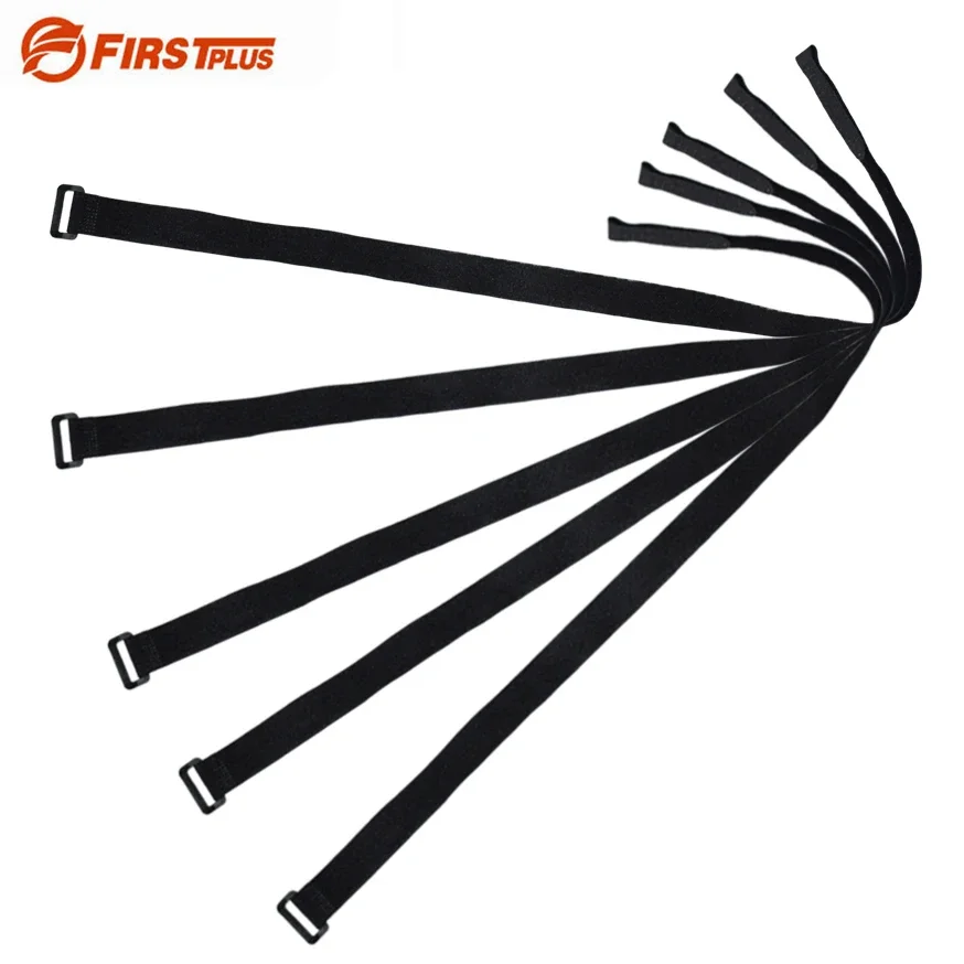 10 Pcs Black Nylon Rope Belt Cargo Luggage Fastener Straps With Self-adhesive Sticker For Outdoor Camping Bags Lashing Straps