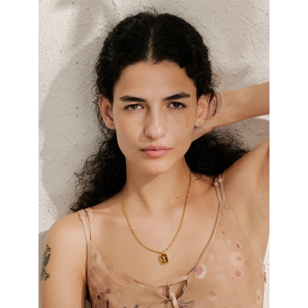 Yhpup Pendant Necklace Brand Stainless Steel Chain Collar Luxury