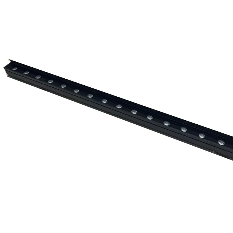 18W DC24V Black Fixture LED Wall Washer Light Outdoor With Baffle
