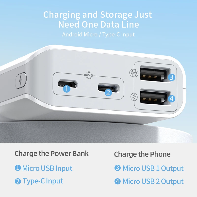 ROMOSS Sense4mini Power Bank 10000mAh Powerbank Portable External Battery Charger Mobile Phone For iPhone 13 For Xiaomi Huawei 4