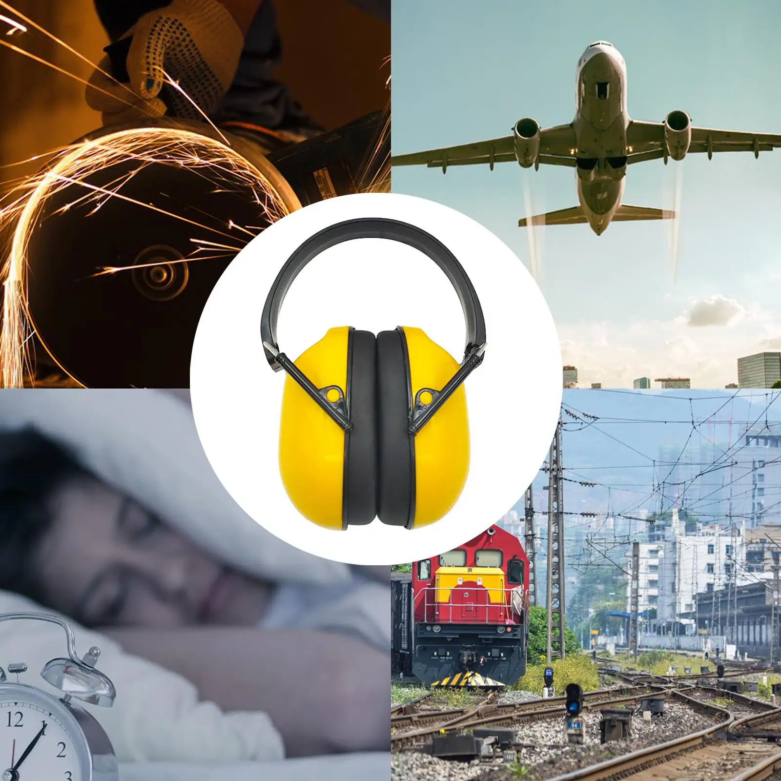Toddler Ear Muffs Noise Reduction Lightweight Headphones Foldable Earplugs Headband for Shooting Concerts 