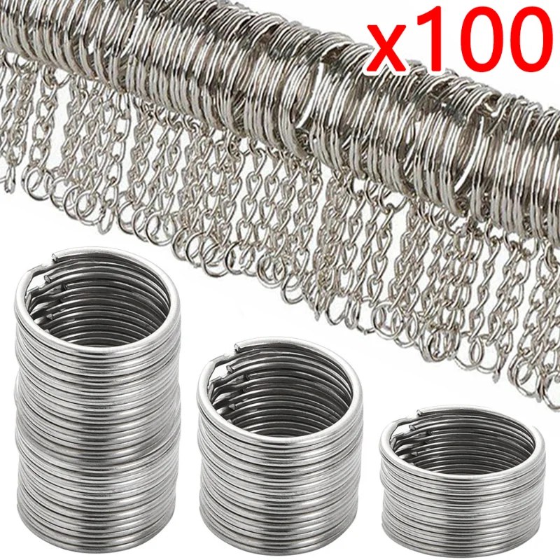 

Anti-rust Metal Key Rings Keychain Sets Keyfob KeyRings Key Chains Car Key Pendant Split 30mm/25mm/20mm