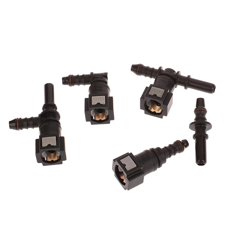 7.89 ID6 Auto Car Fuel Line Bundy Tee Hose Coupler Nylon Motorcycle Hose Coupler Quick Release Connect Connector Car Accessories hose coupler