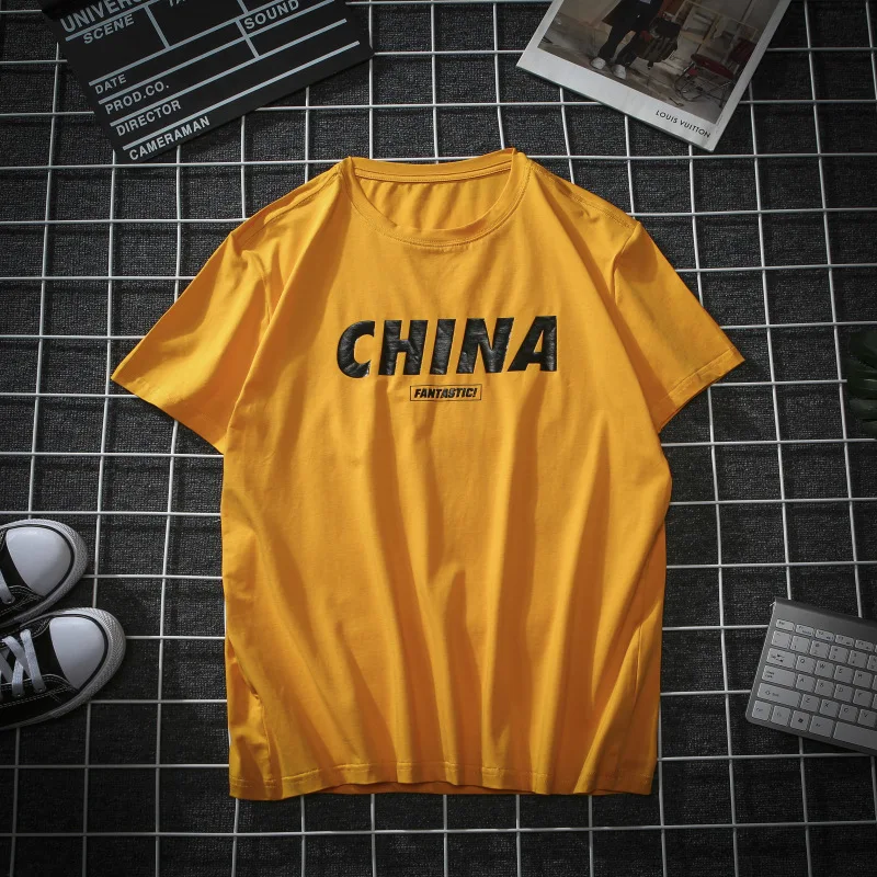 

Men's Casual Summer Tshirt Plus Size Short-sleeved T-shirt Man Streetwear Printing Letter Loose Mens Clothing