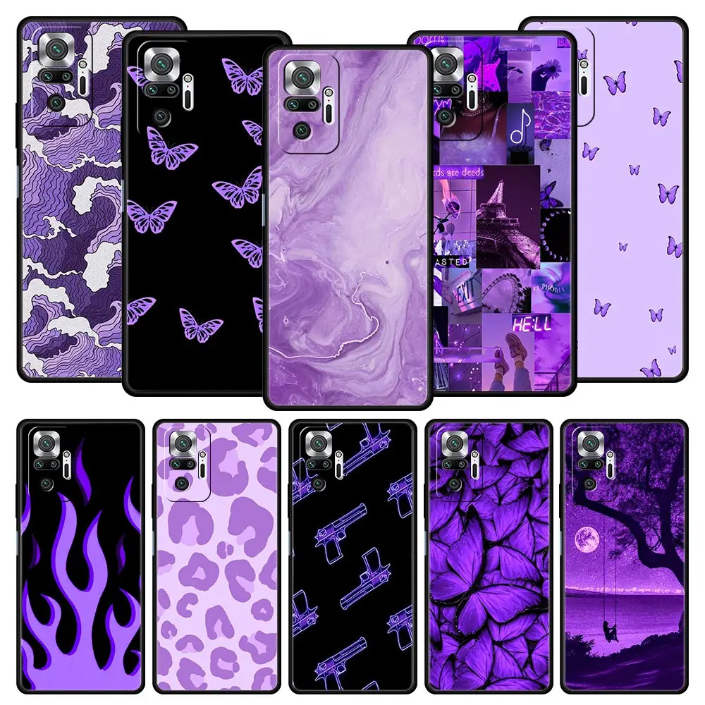 

infinity on Purple Phone Case For Xiaomi Redmi Note 12 5G 11 10 Pro Plus 9S 9 8 7 9T 8T 10C 9C 9A K50 Gaming Soft Silicone Cover