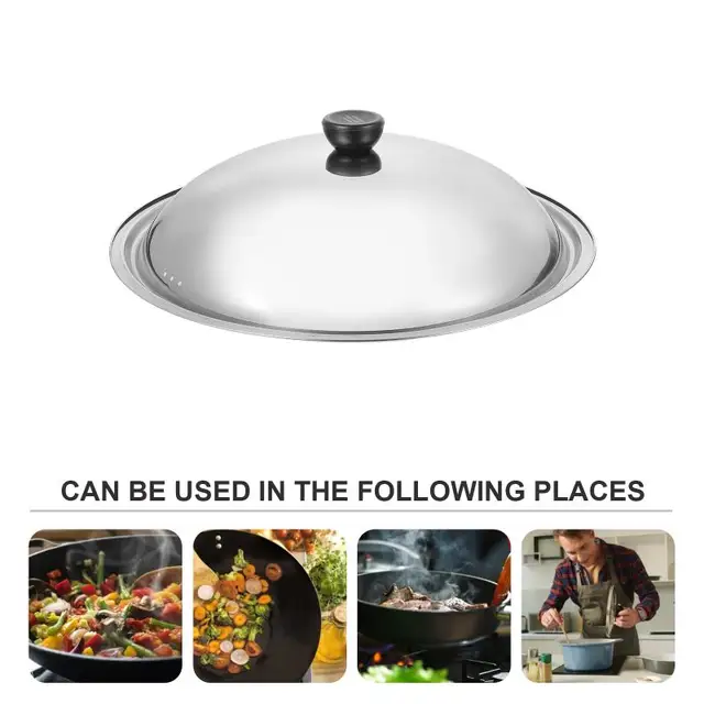 Coperchio Universale Acciaio Inox 16-40cm - Antispruzzo Per Padelle E Pentole - Foto 2