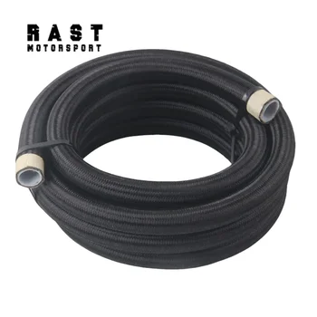 10FT Car Fuel Hose Oil Gas Cooler Line Pipe Tube PTFE E85 Compatible AN4 AN6 AN8 AN10 Sizes Automotive Fuel Line