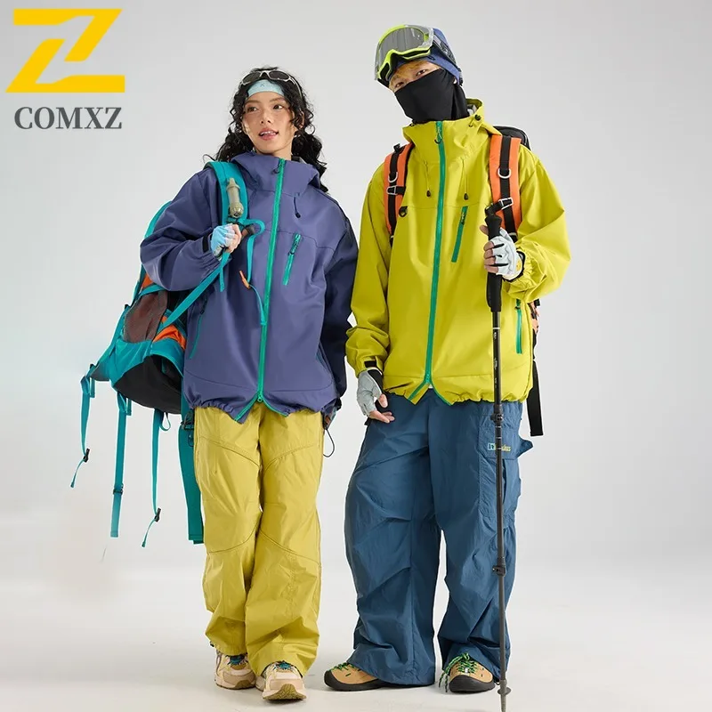 COMXZ Luxury Loose Men Jacket Versatile Camping Durable Motorcycle Coat Fashion Hooded Street Style Comfortable Autumn Outerwear