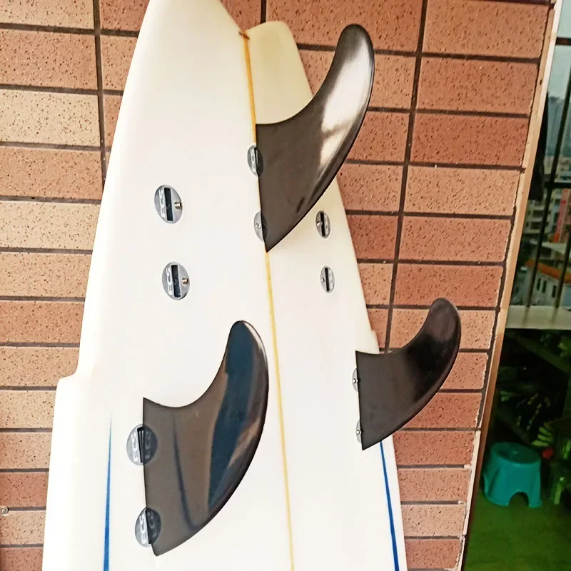 BiLong FCS Surfboard Fins High Quality Plastic Nylon+fiberglass Black White Quilhas Surf Fins M Size Thruster Surfing Fin surfboard fin