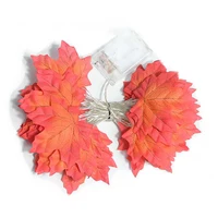 2/3/6M Halloween LED Lights String,Artificial Maple Leaf Lantern Garland,Halloween Christmas Thanksgiving Day Home Decorations 6