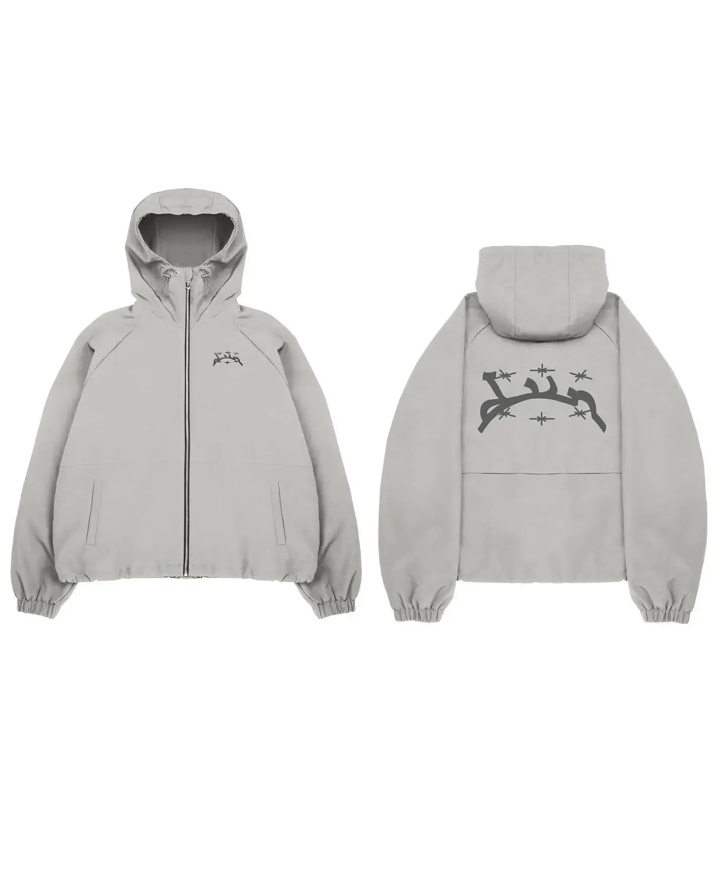 2024 Harajuku Street Star Letter Print Oversized Sweatshirt