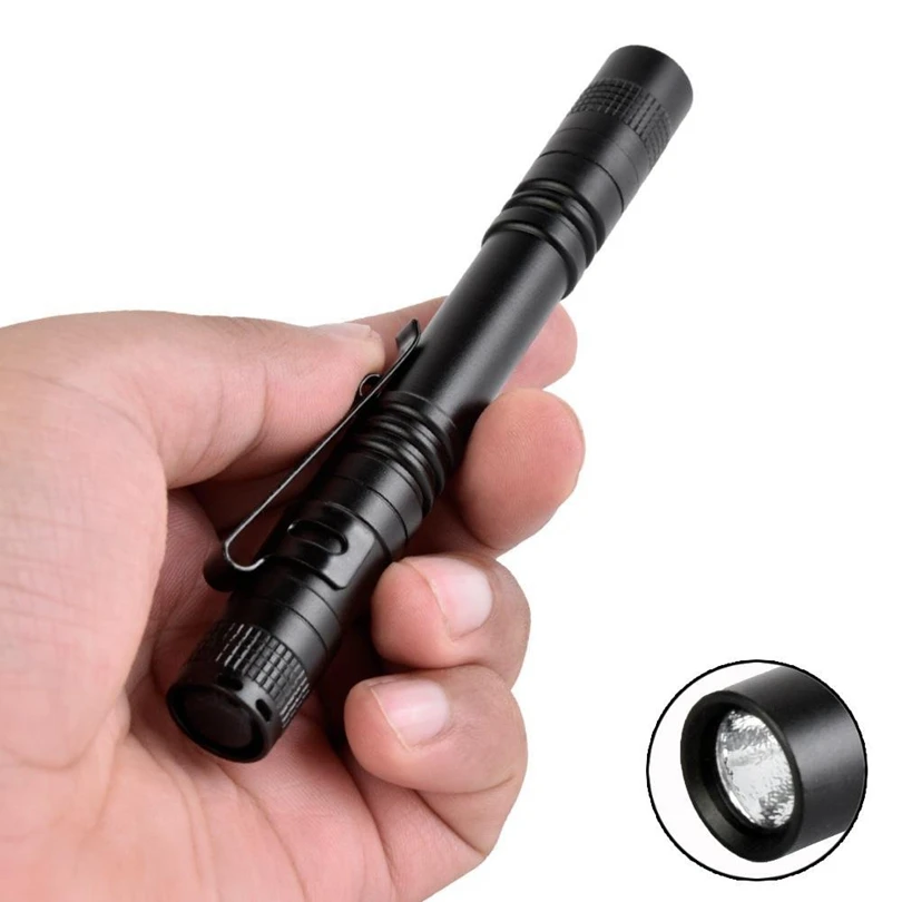 Portable Led Flashlight Pen Ultralight Repair Checking Mini Pocket Torch With Clip For Camping Hiking Emergency Lighting small led torch