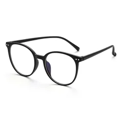 Retro Ultralight Round Frame Anti Blue Light Glasses (Matte Black)