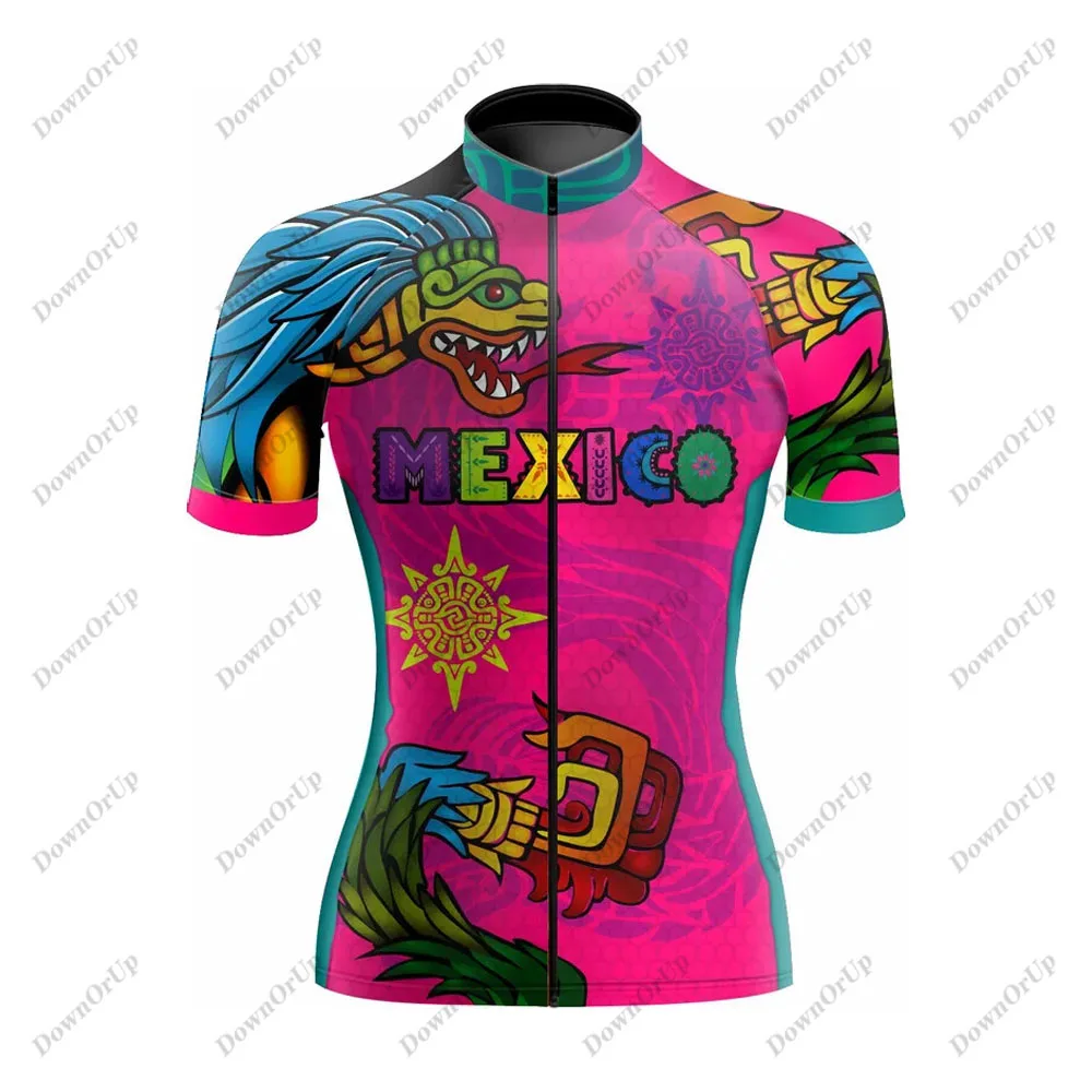 New Mexico Style Women's Cycling Jersey Breathable Quick-Drying Bike Clothing MTB Road Bicycle Gear Maillot Ciclismo Femenino