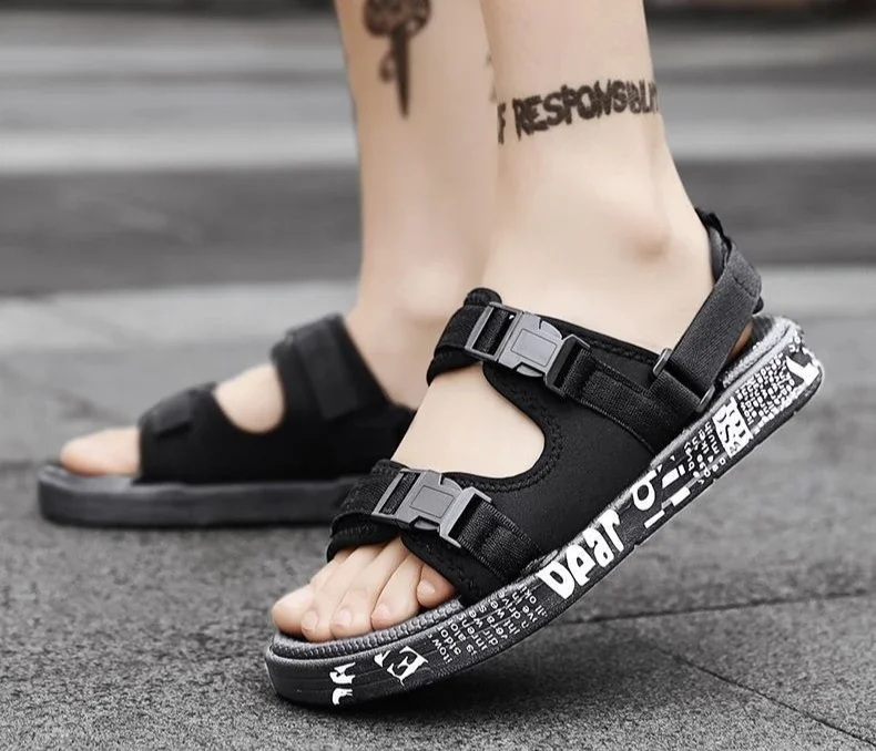Sandali da uomo in PVC, modello slip-on, piatti da spiaggia, stile Y2k_voghion.com