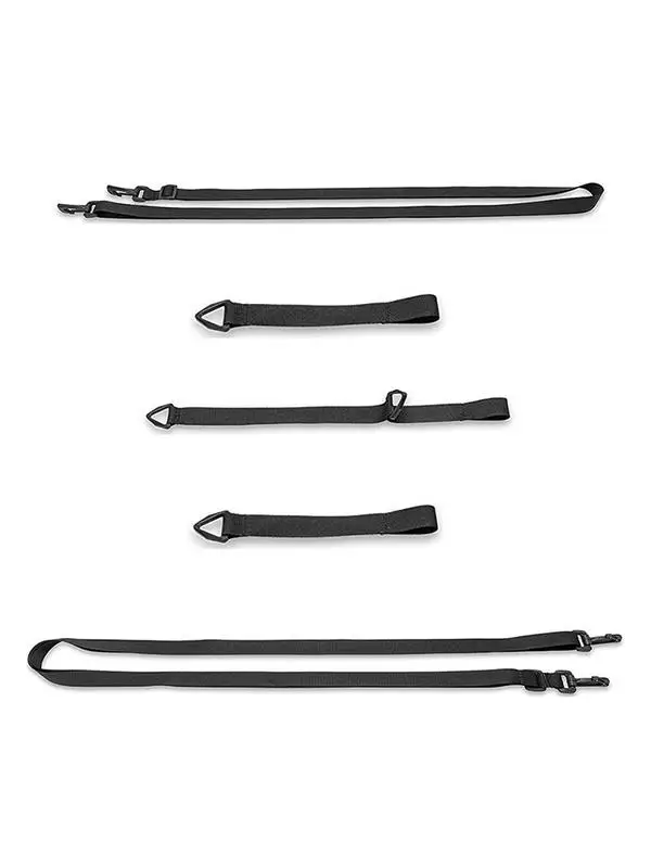 Cinghie Di Fissaggio Per Ombrellone Da Terrazza, Set Da 5 Pezzi (2 Lunghe 200cm, 1 Media, 2 Corte), Regolabili E Resistenti Al Vento, Fibbie A Leva, In Fibra Di Poliestere, Nero - 3