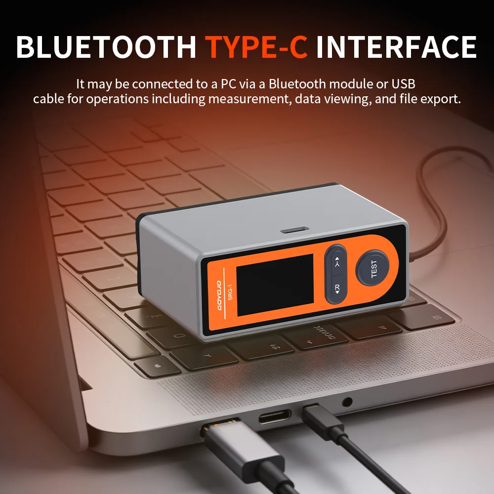GOYOJO Surface Roughness Tester, High-Precision Digital Profilometer with Blueto