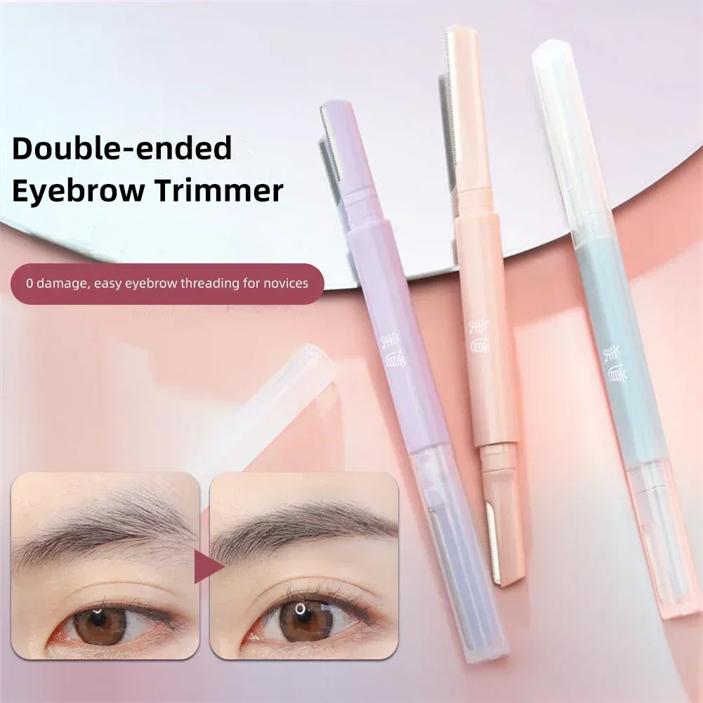 Double-ended Eyebrow Trimmer Blade Safe Professional Folding Eyebrow Knife Face Hair Removal Scraper Shaver Makeup Beauty Tools