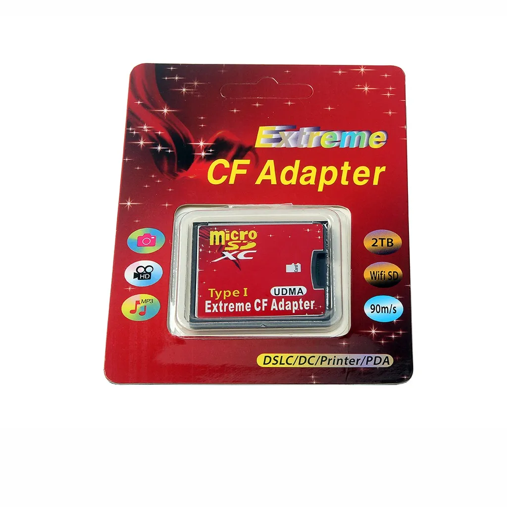 

Micro-SD TF to CF Card Memory Card with Card Adapter Type I High Speed for Smart Card Support Dropship