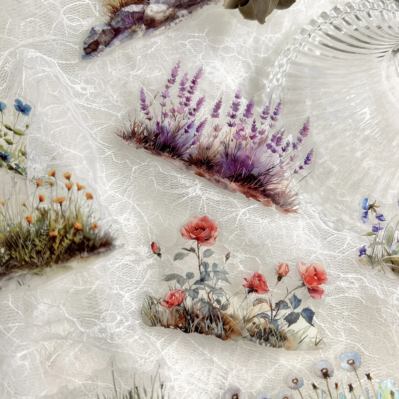 20-Piece Botanical Sticker Set for Creative Scrapbooking and Journaling