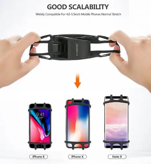 Silicone Bike Phone Holder for iPhone and Android