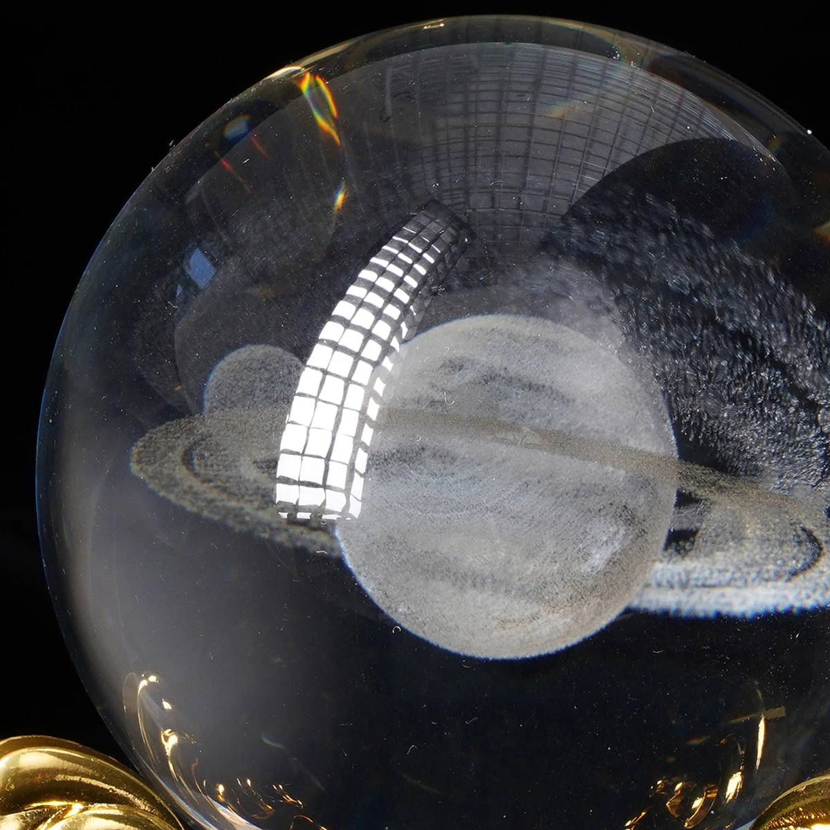 1PC, simple transparent crystal ball decorative item, transparent crystal glass ball decorative item, Saturn crystal ball