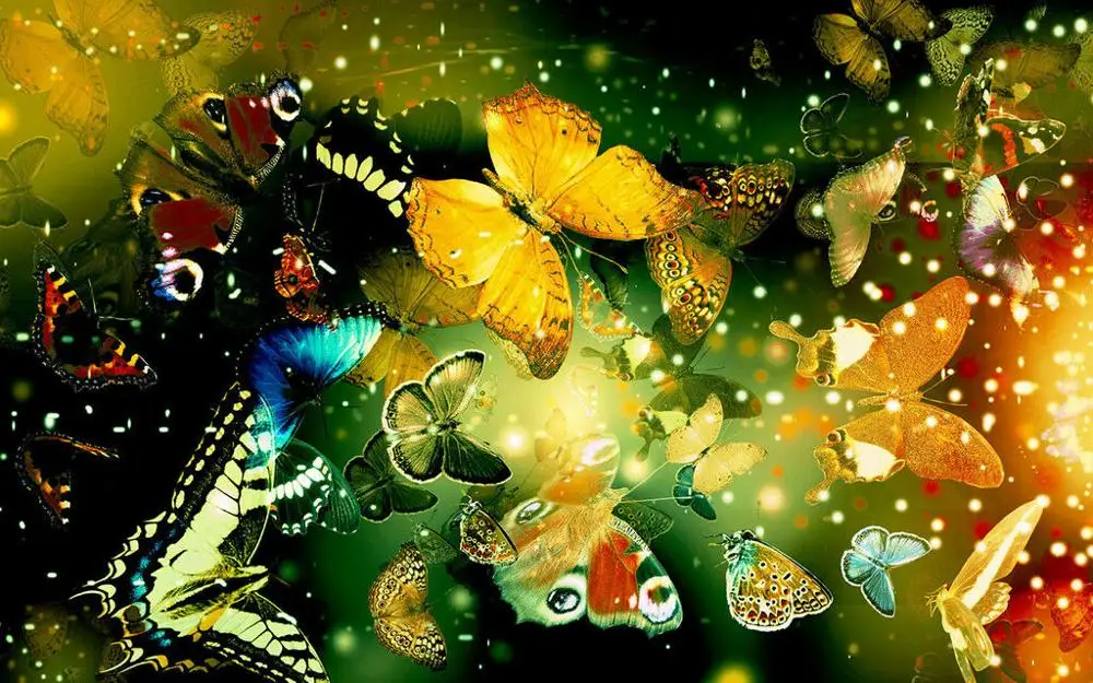 

Butterflies Art Film Print Silk Poster Home Wall Decor 24x36inch