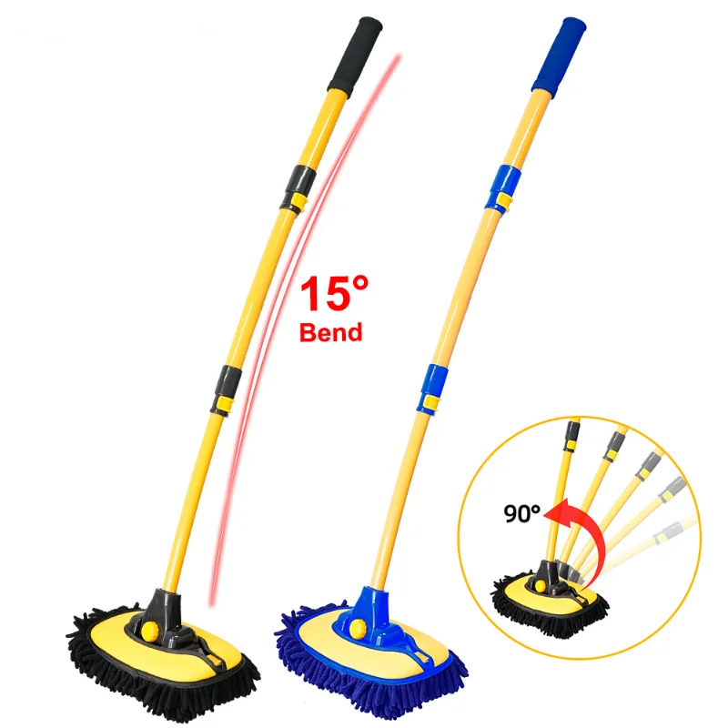 

Car Wash Kit Includes Car Wash Brush Telescopic Cleaning Mop 15 Degrees Bendable Car Easy Cleaning Brush Broom Car Accessories