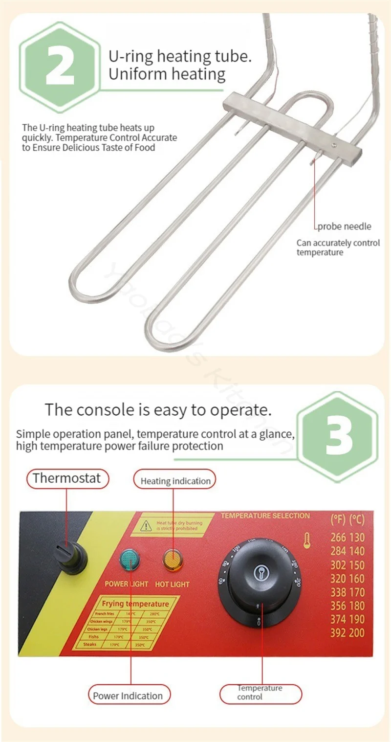 Description Picture 5 of itemCheese Hot Dog Sticks Fryer Commercial Large Capacity Electric Deep Korean Corn Dog Fryer Machine 220V/110V