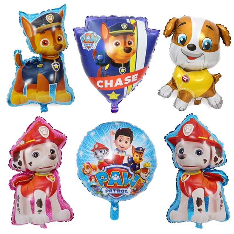 Paw Patrol Figure Foil Balloons Toy Cartoon Dog Birthday Party Decorations  Kids Toys Chase Marshall Ryder Toys For Children D30 - Action Figures -  AliExpress